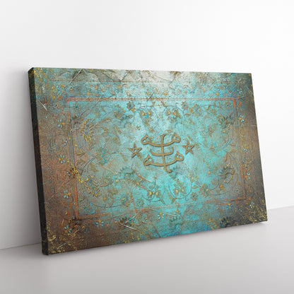Baha'i Ringstone symbol Canvas Wall Art