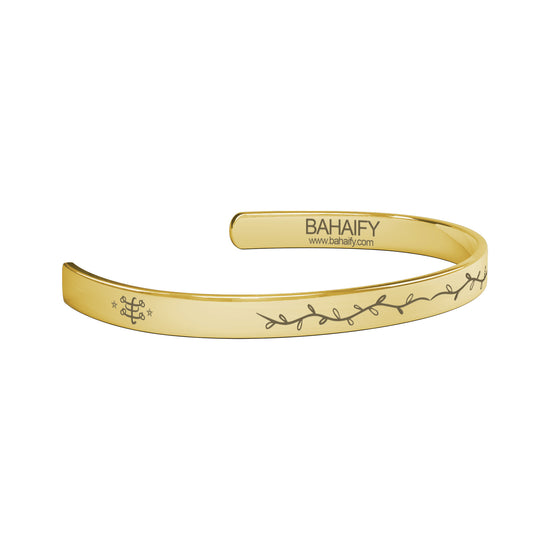 Bahai symbol jewelery, Ringstone symbol Cuff Bracelet